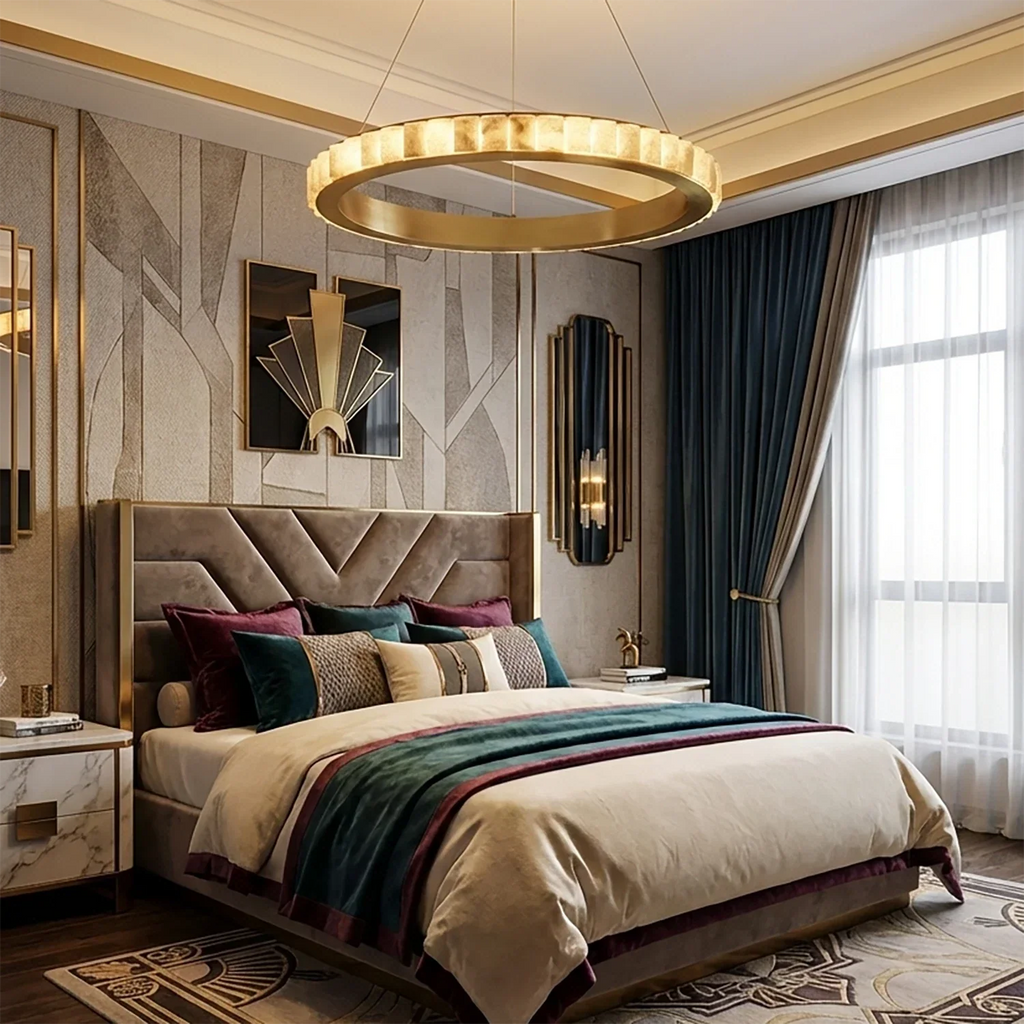 Avalon Alabaster Halo Chandelier | wildoxy