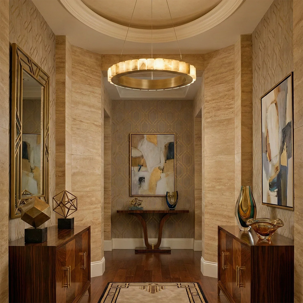 Avalon Alabaster Halo Chandelier | wildoxy