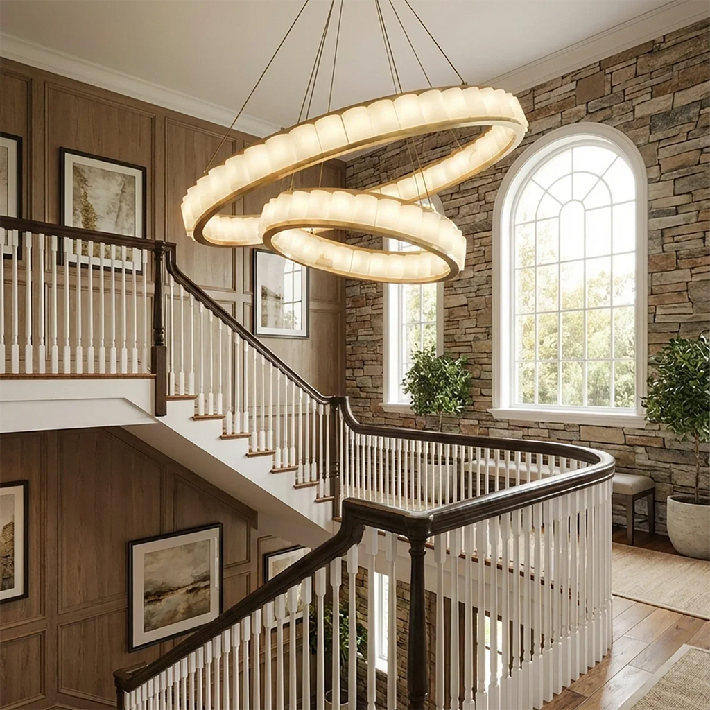 Avalon Alabaster Halo Chandelier | wildoxy