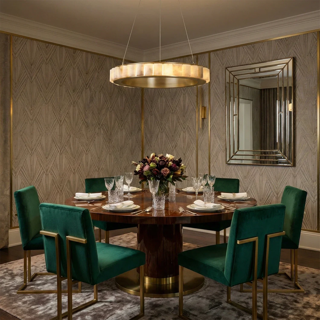 Avalon Alabaster Halo Chandelier | wildoxy
