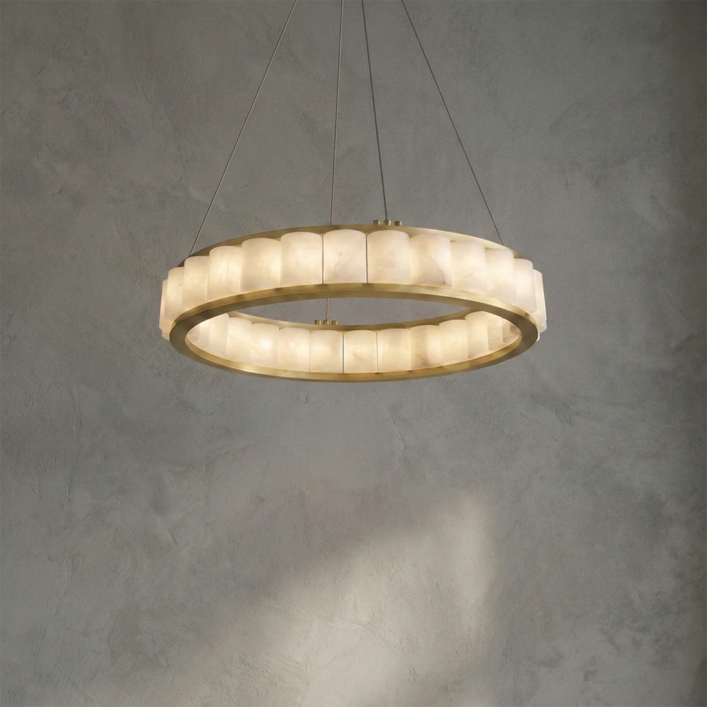 Avalon Alabaster Halo Chandelier | wildoxy