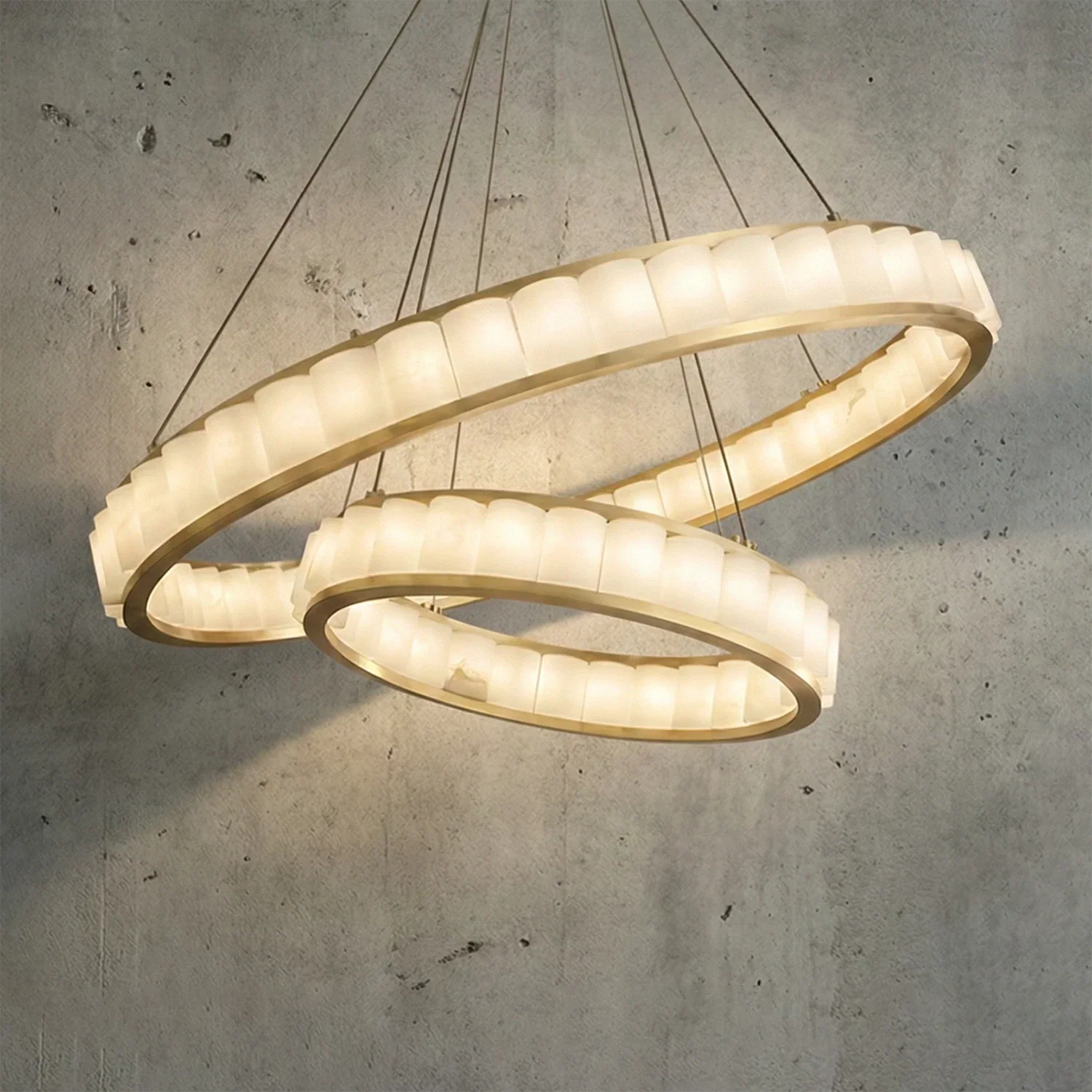 Avalon Alabaster Halo Chandelier | wildoxy