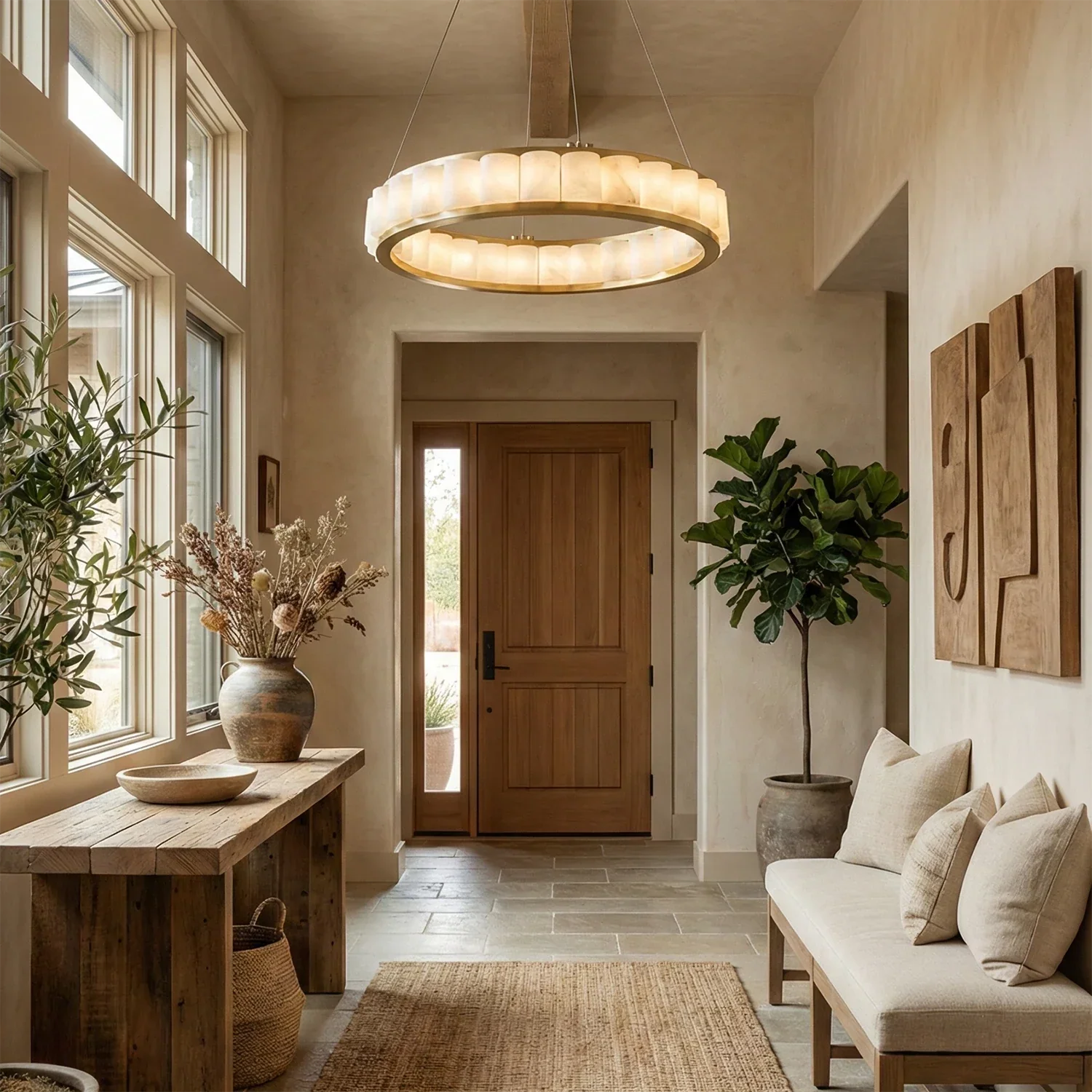 Avalon Alabaster Halo Chandelier | wildoxy