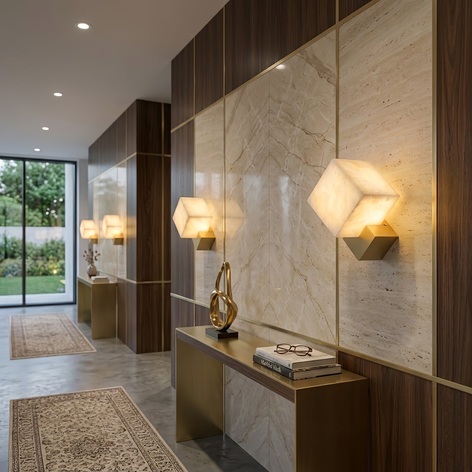 Vein Alabaster Cube Sconce | wildoxy