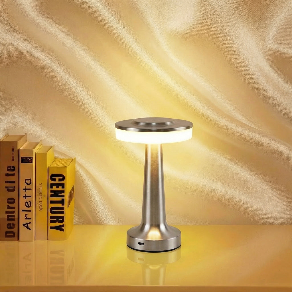 Control Rechargeable LED Table Light with Metal Construction - Wildoxy