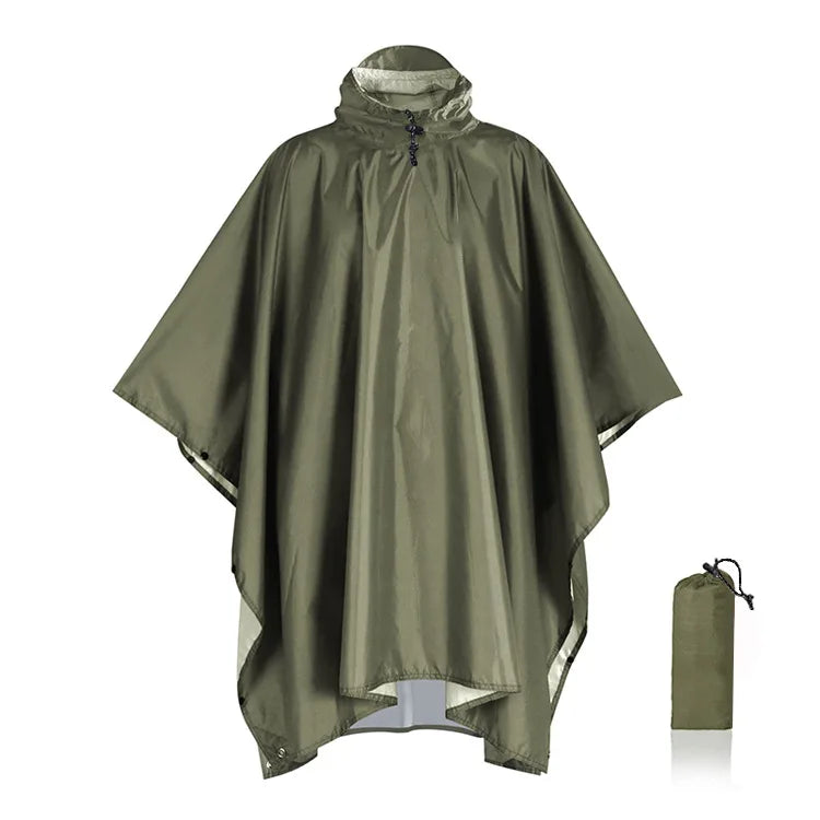 Waterdichte regenponcho met capuchon — 3-in-1-ontwerp