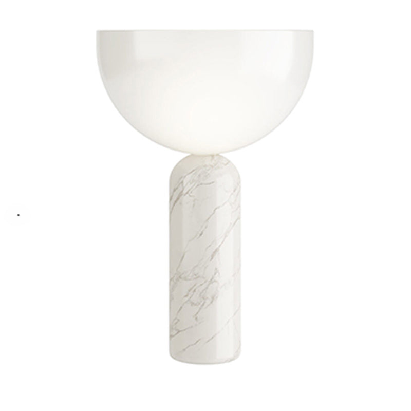 AureaStone Marble Lamp — Premium Fabric Shade, Natural Stone Base