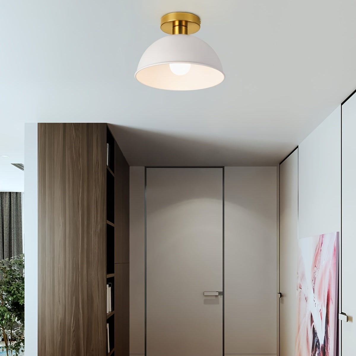 Modern Semi-Flush Ceiling Lamp | Matte Metal Finish | Wildoxy