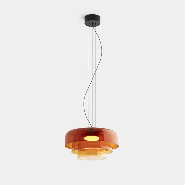 AuroraHaze Nordic Glass Pendant Lamp — Combined Glass And Metal Shade Design