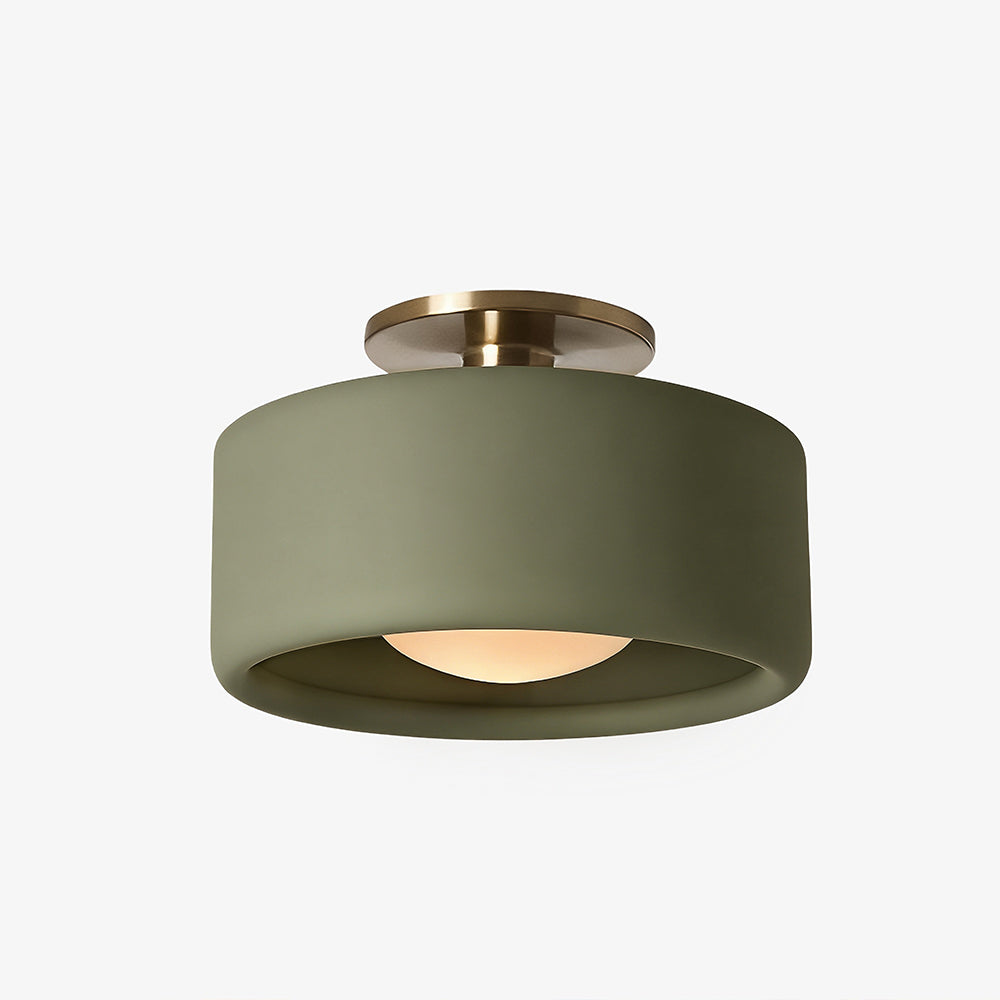 Lampă ceramică scandinavă — abajur semisferic din porțelan