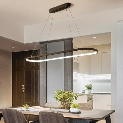 LumaNova Modern Curved Iron Ceiling Chandelier
