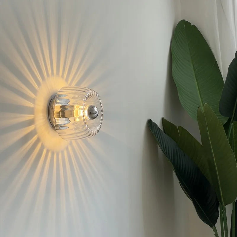Lámpara de pared de vidrio escandinava Bauhaus - aplique moderno E14
