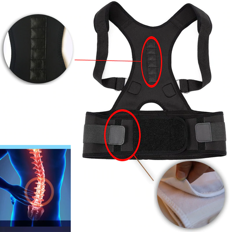 Magnetic Posture Back Brace — Adjustable Support
