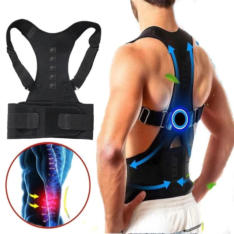 Magnetic Posture Back Brace — Adjustable Support