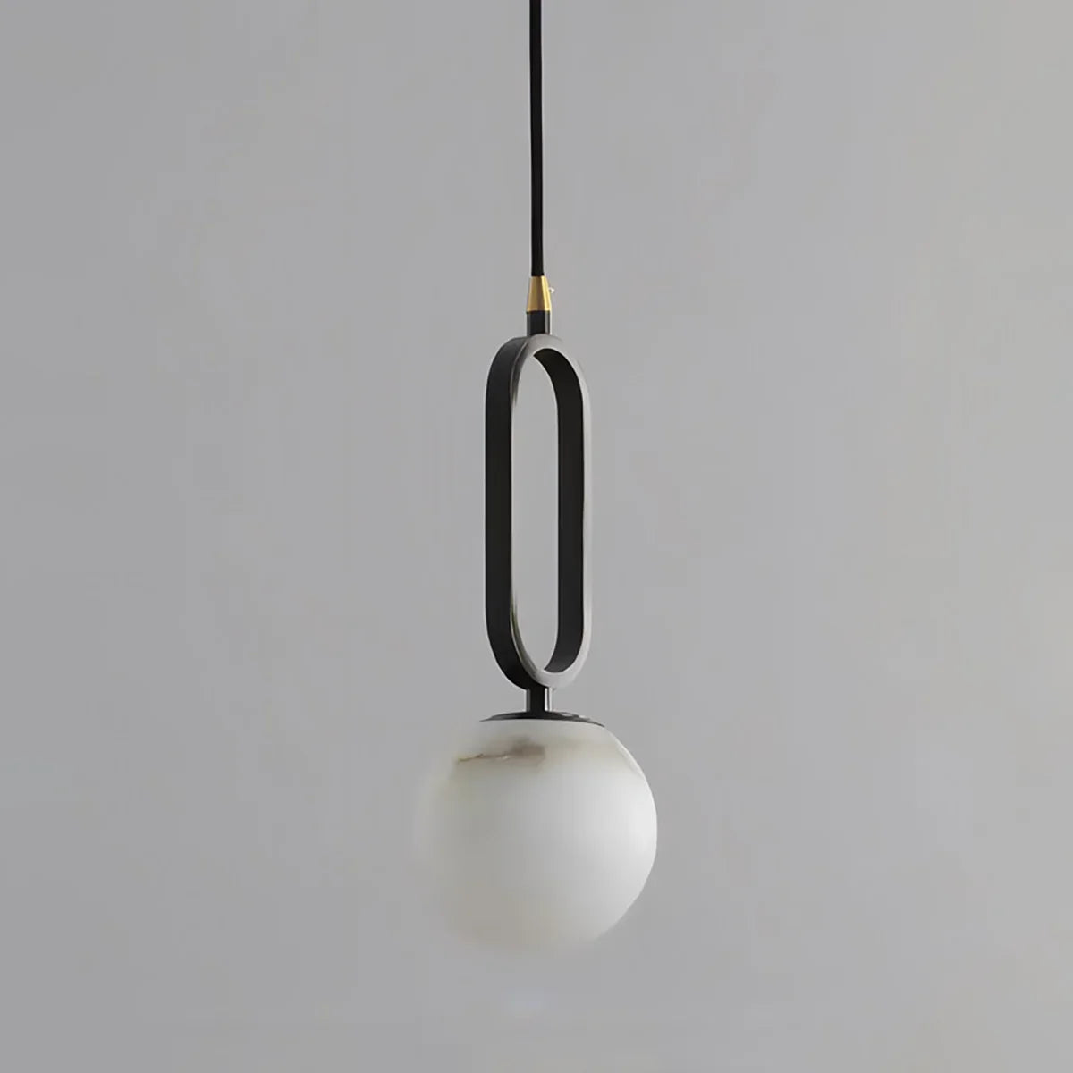 Ball Alabaster Oval Ring Pendant Lamp | wildoxy