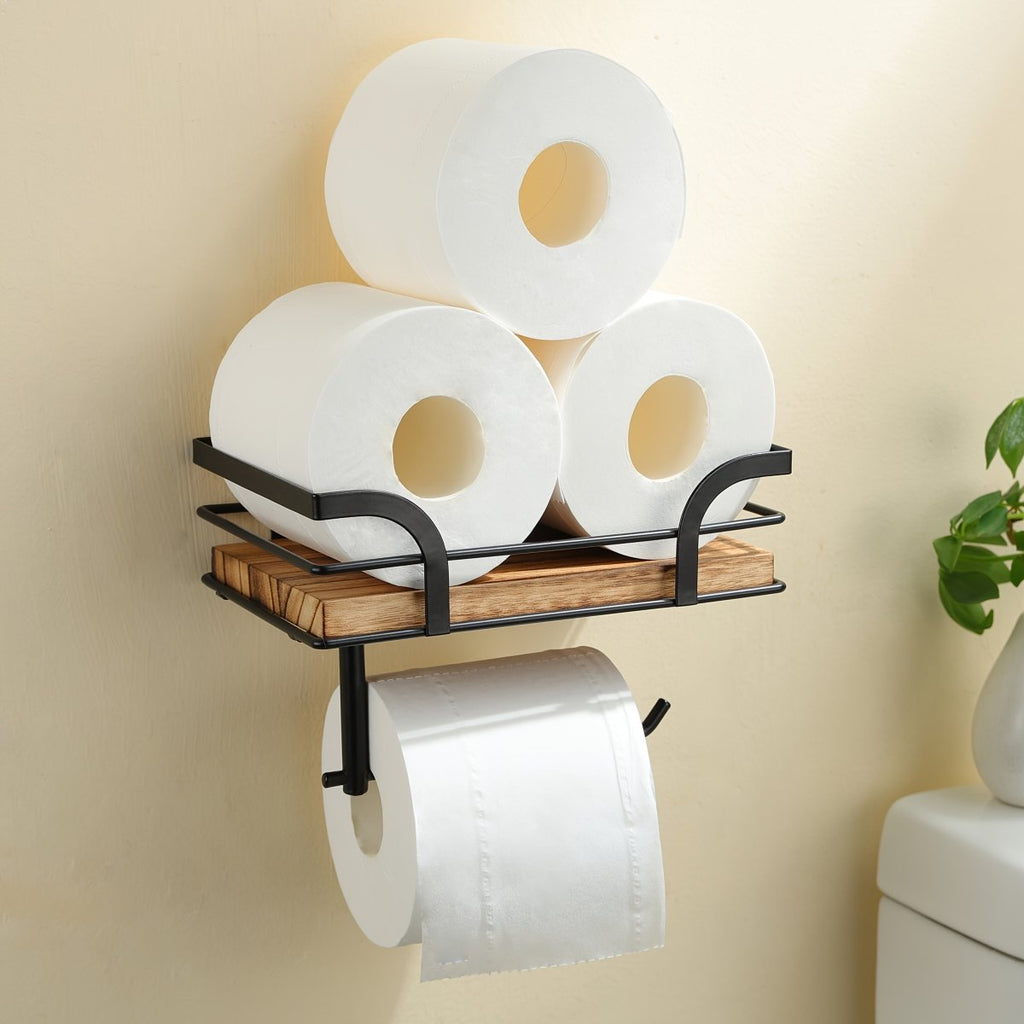 BathForge Wandregal aus Schmiedeeisen — Offenes künstlerisches Design, dekorative Aufbewahrungsleiste