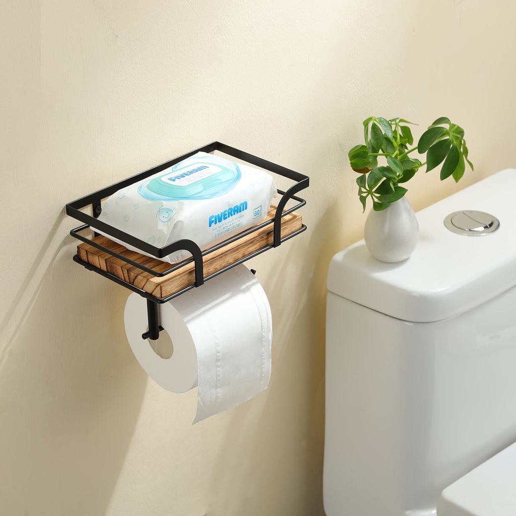 BathForge Wandregal aus Schmiedeeisen — Offenes künstlerisches Design, dekorative Aufbewahrungsleiste