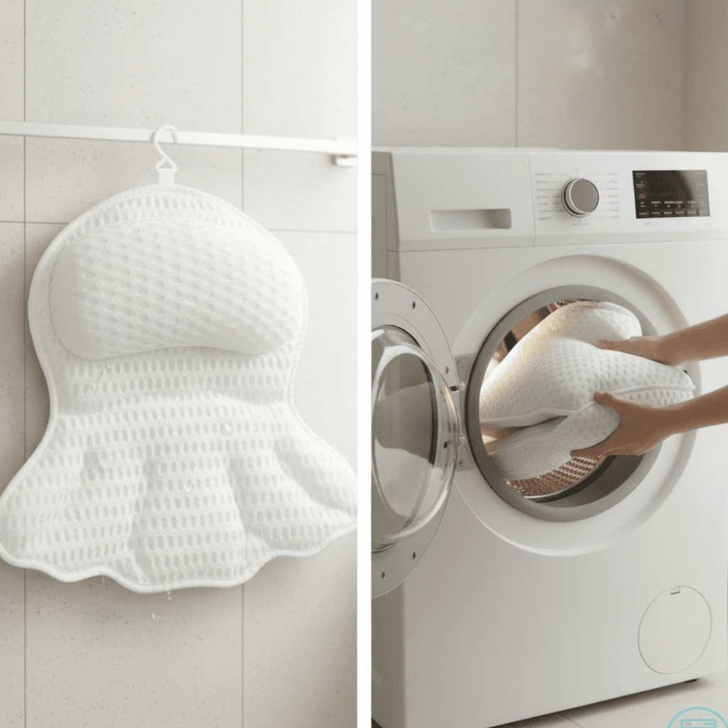 Bathora Cojín ergonómico de baño con soporte 4D para cuello y espalda, ideal para el spa