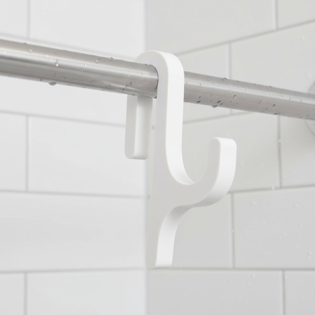 Bathvitra Edles Glas-Badezimmeraccessoire — Kompakte 3D-Glassilhouette, Unterstützung für Handtuch und Bademantel