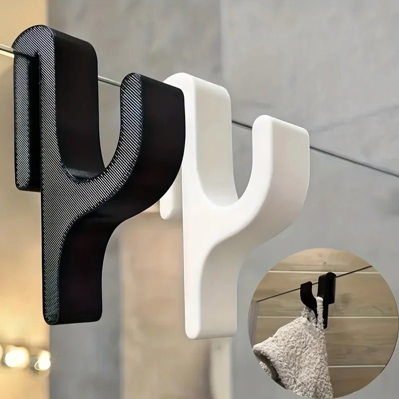 Bathvitra Edles Glas-Badezimmeraccessoire — Kompakte 3D-Glassilhouette, Unterstützung für Handtuch und Bademantel