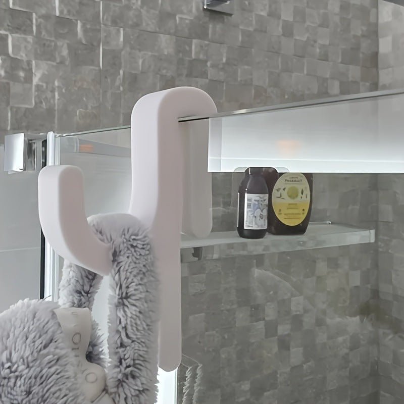 Bathvitra Edles Glas-Badezimmeraccessoire — Kompakte 3D-Glassilhouette, Unterstützung für Handtuch und Bademantel