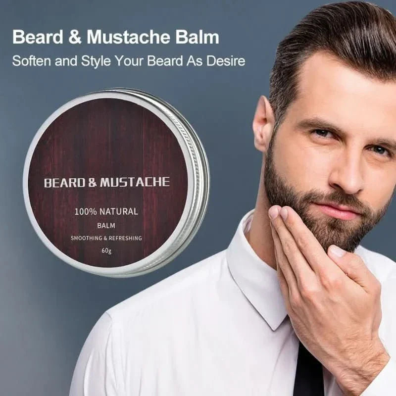 BeardVita komplett skjeggvekstsett — 0.5mm dermaroller, olje og balsam
