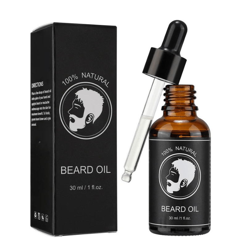 BeardVita komplett skjeggvekstsett — 0.5mm dermaroller, olje og balsam