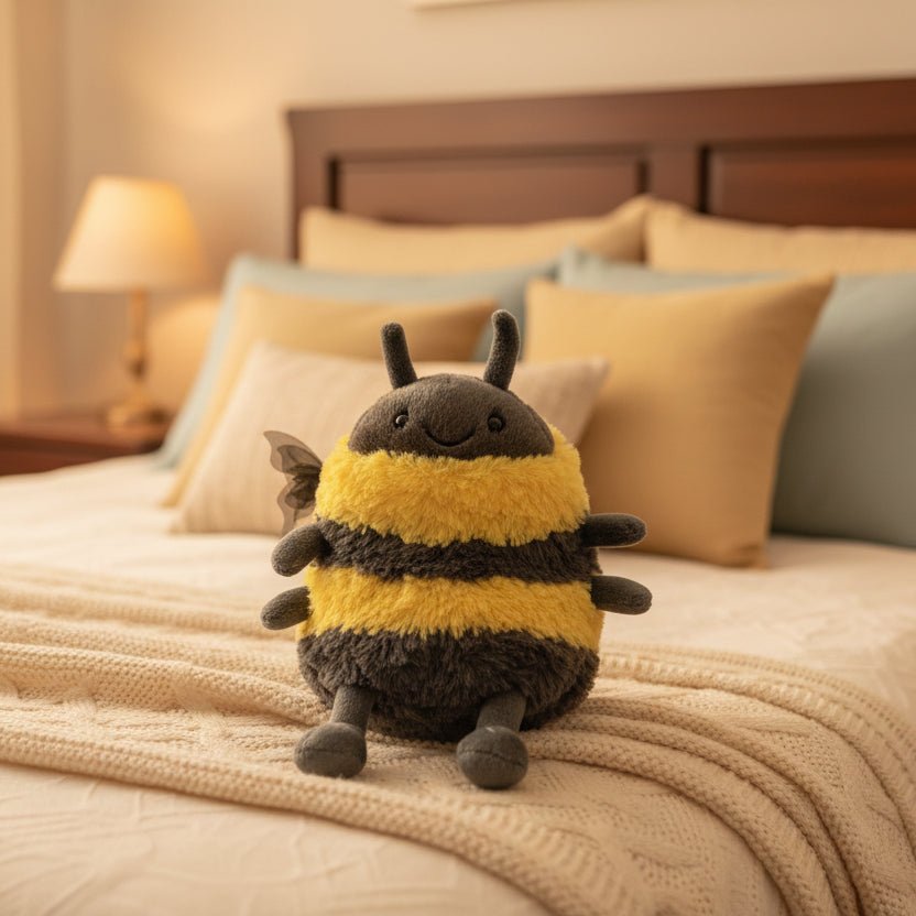 BEEBRIGHT puha plüss méhecskefigura — 16 cm-es, puha, kompakt kialakítás