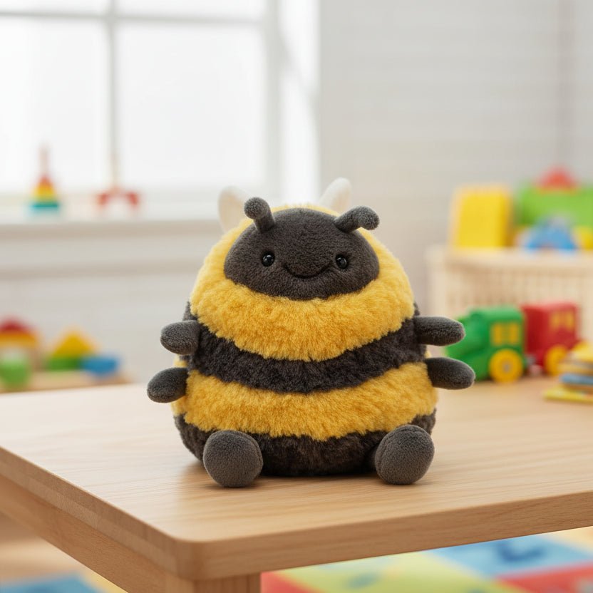 BEEBRIGHT puha plüss méhecskefigura — 16 cm-es, puha, kompakt kialakítás