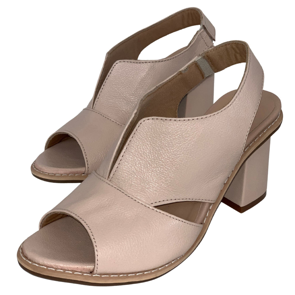 Damen-Ledersandalen mit Blockabsatz, offener Zehenpartie, Bordeauxrot