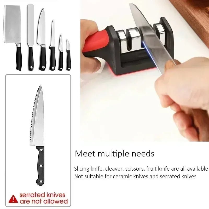 Afilador de cuchillas de cocina todo en uno BLADEALL — Herramienta para bruñir, afilar y pulir