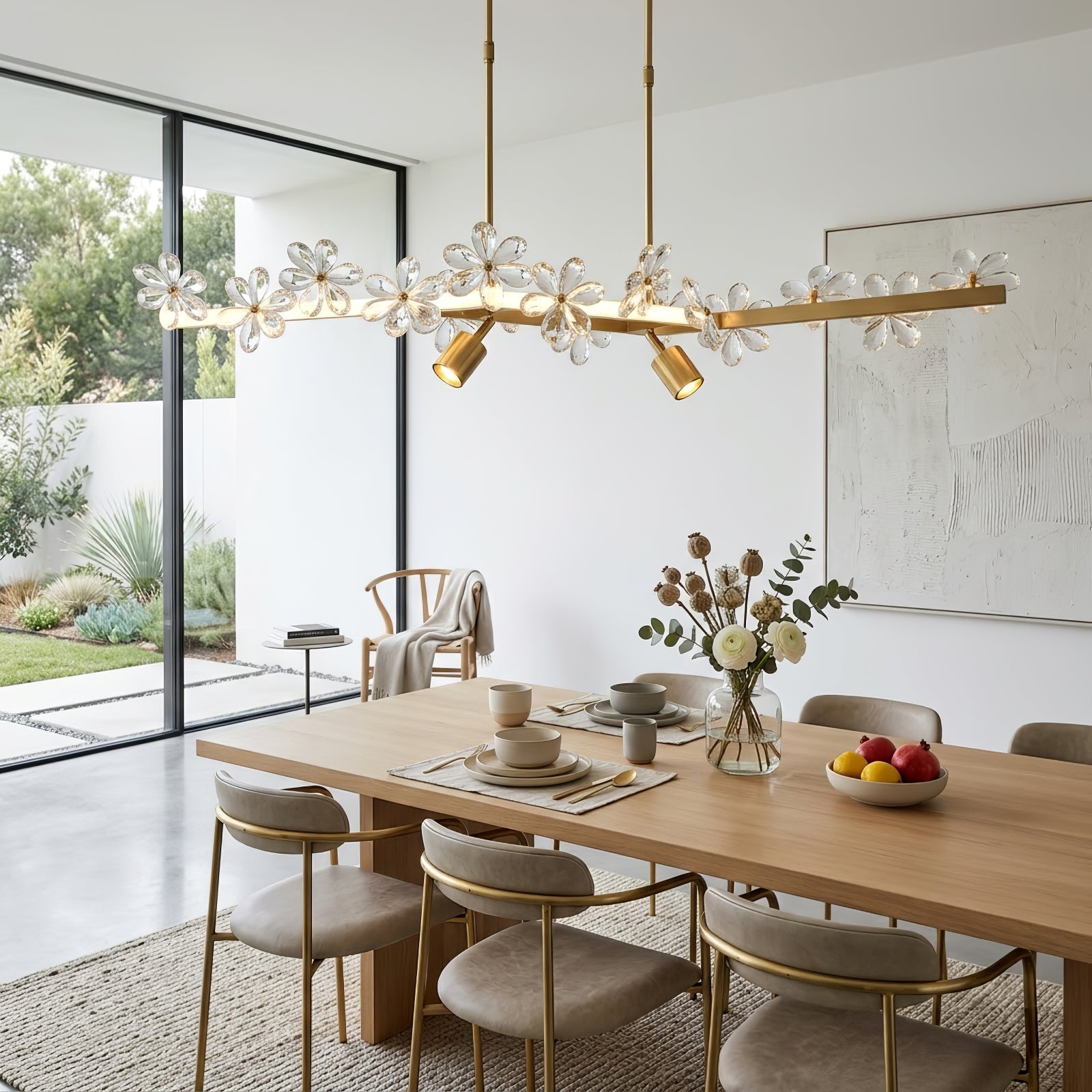 Blooming Crystal Flower Modern Pendant Light | wildoxy