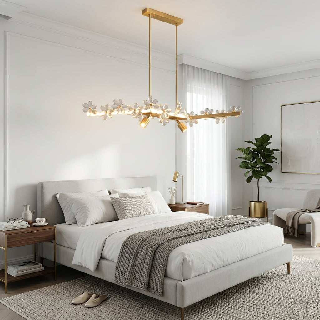 Blooming Crystal Flower Modern Pendant Light | wildoxy