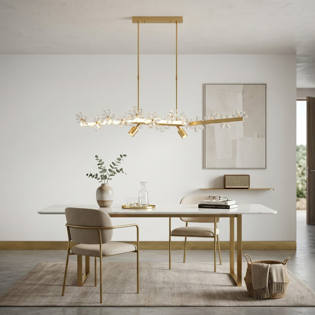 Blooming Crystal Flower Modern Pendant Light | wildoxy
