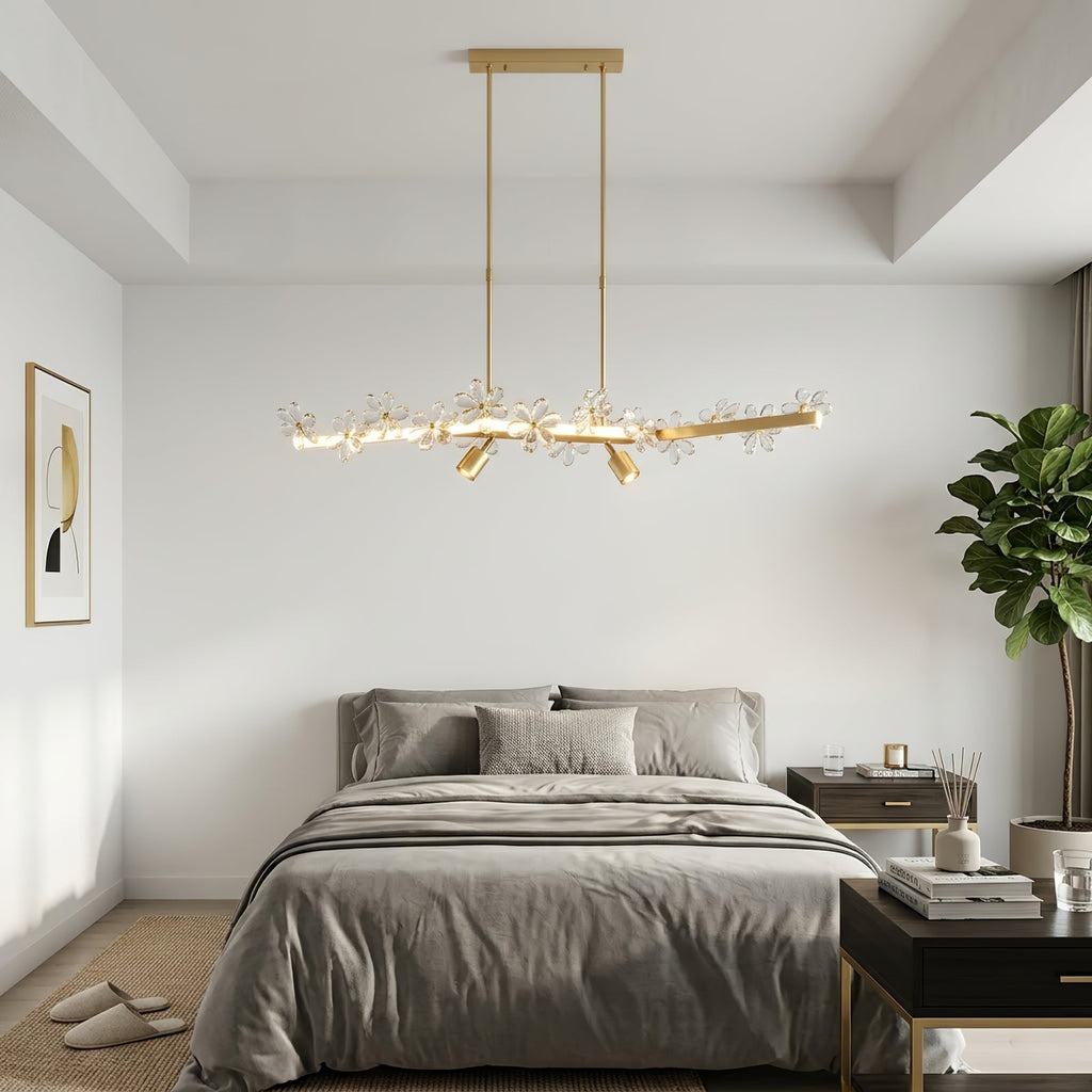 Blooming Crystal Flower Modern Pendant Light | wildoxy