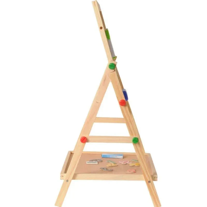 לוח מגנטי BoardPro בגובה מתכוונן — משטח כפול של לוח גיר ולוח מחיק
