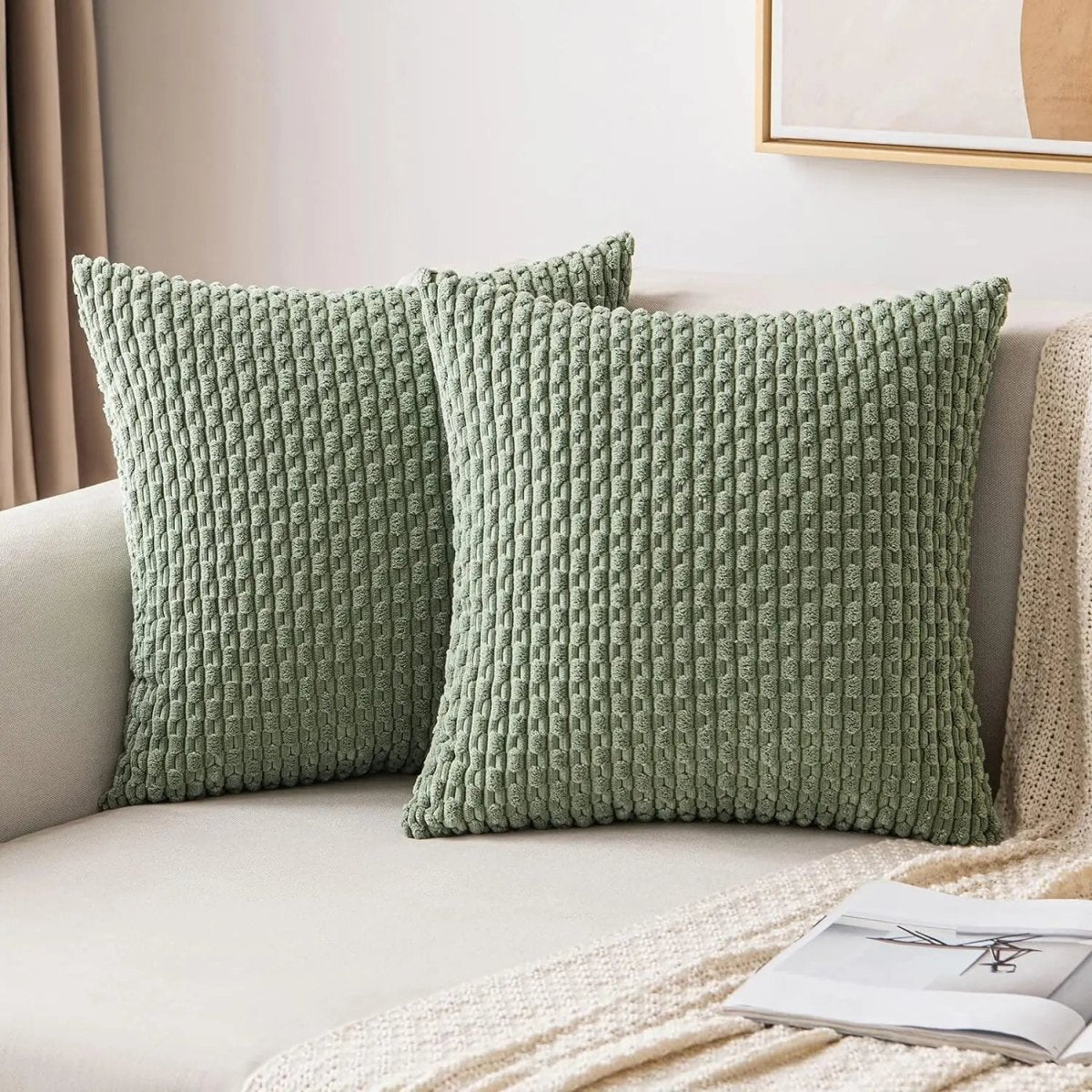 BOHOSTRIPÉ Kissen aus Cord mit Boho-Streifen