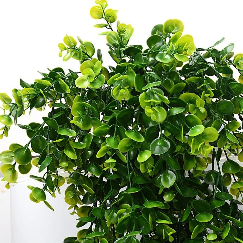 Botanilux odporne na promieniowanie UV sztuczne wiszące liście eukaliptusa — realistyczna zielona dekoracja
