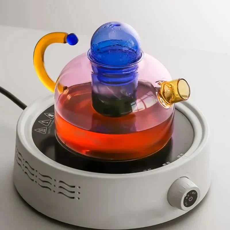 Tetera y tazas de vidrio de borosilicato — juego de té resistente al calor