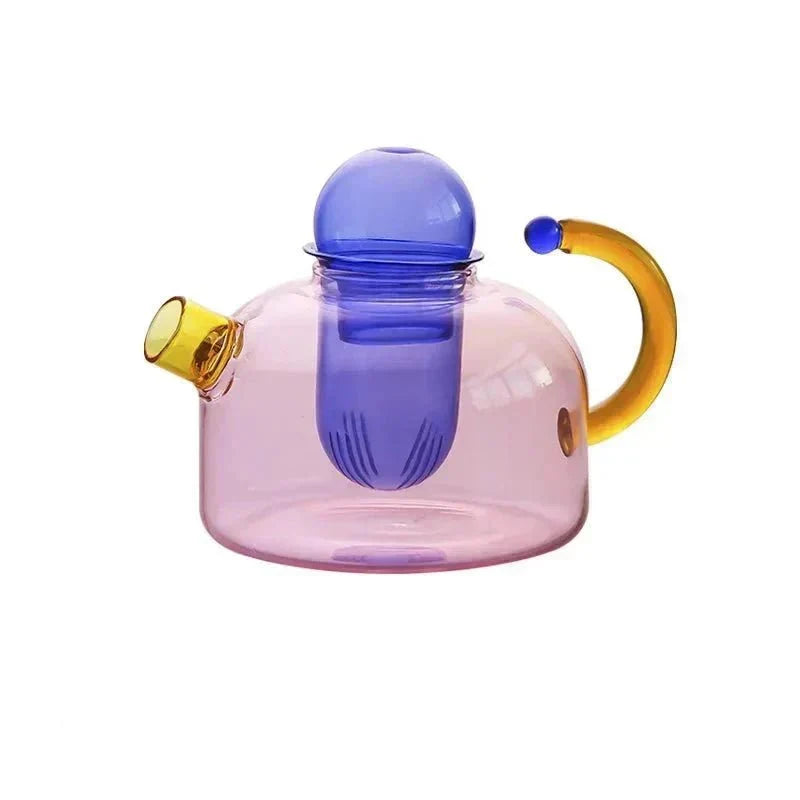 Tetera y tazas de vidrio de borosilicato — juego de té resistente al calor