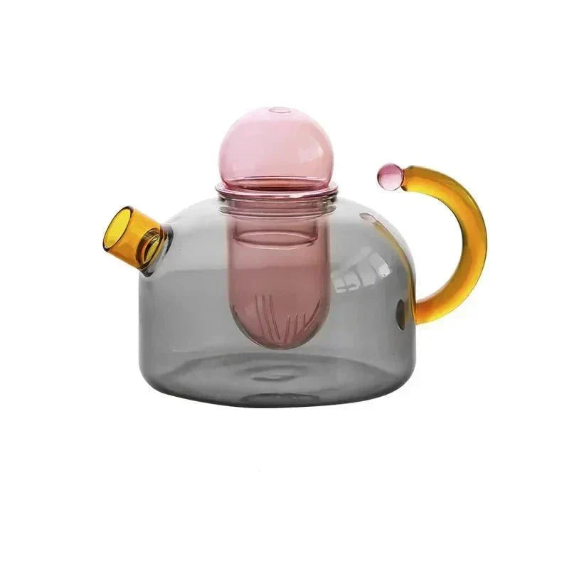 Tetera y tazas de vidrio de borosilicato — juego de té resistente al calor