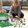 Fotbalový adventní kalendář BoxCalendar — sestavitelný stadion, uspořádání s 24 dvířky