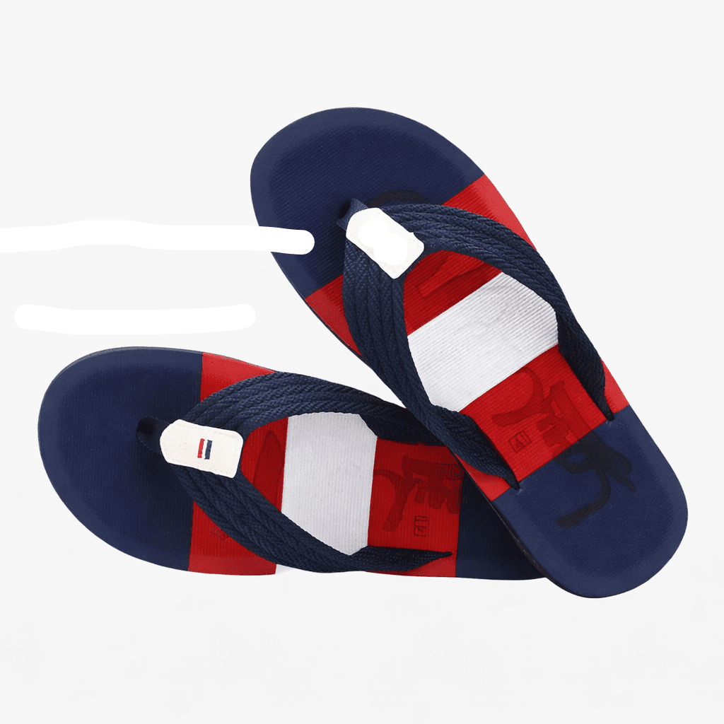 BRAIDO Herren-Sandalen mit gewebten Riemen — strukturiertes Fußbett, Schlupfdesign