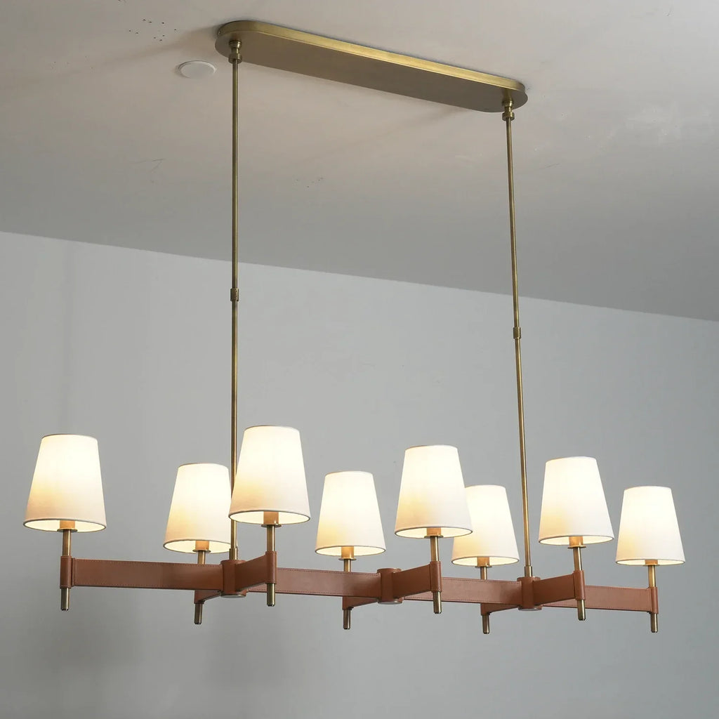 Bramley Leather & Copper Chandelier | wildoxy