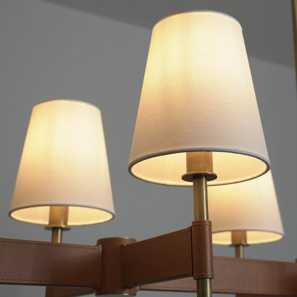 Bramley Leather & Copper Chandelier | wildoxy