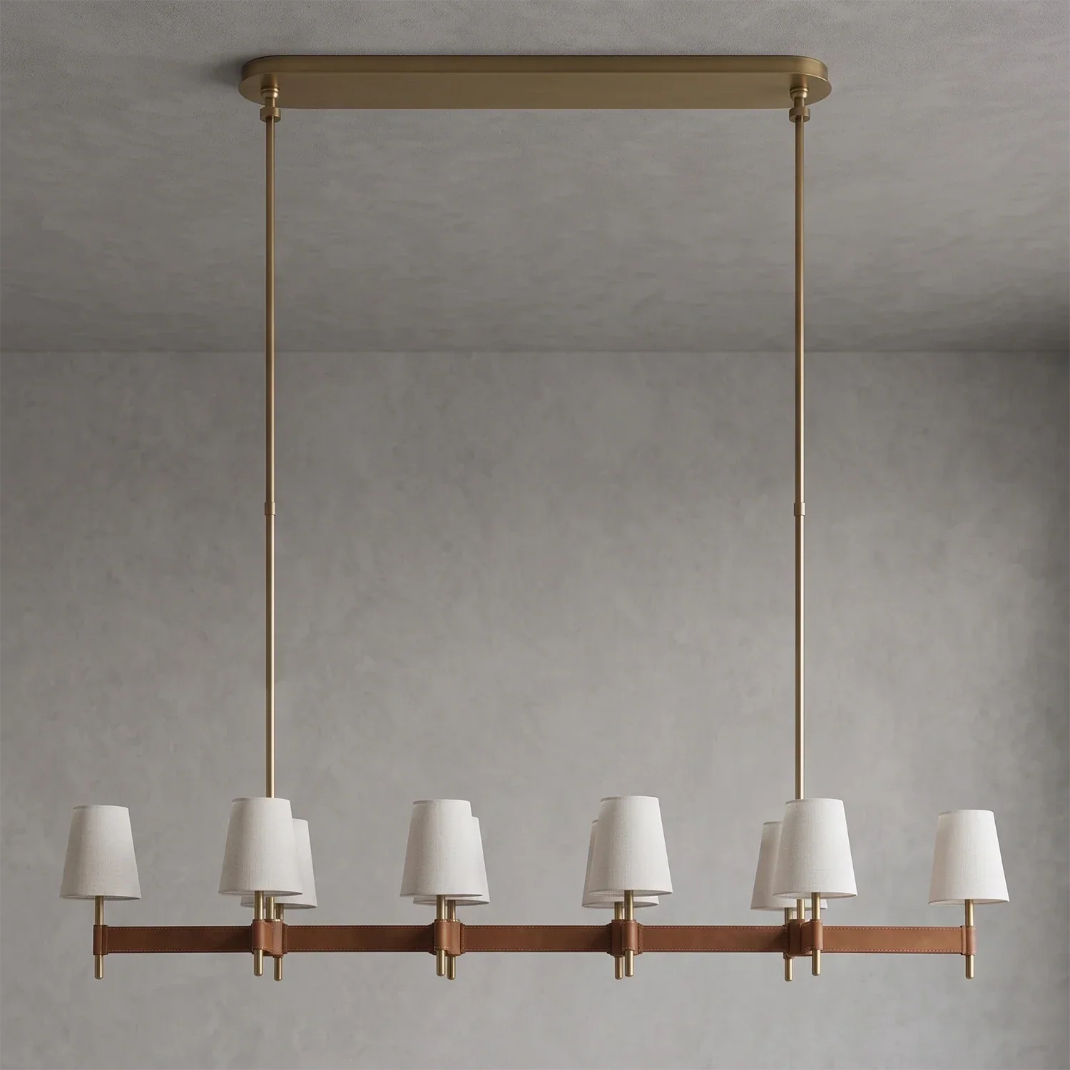Bramley Leather & Copper Chandelier | wildoxy