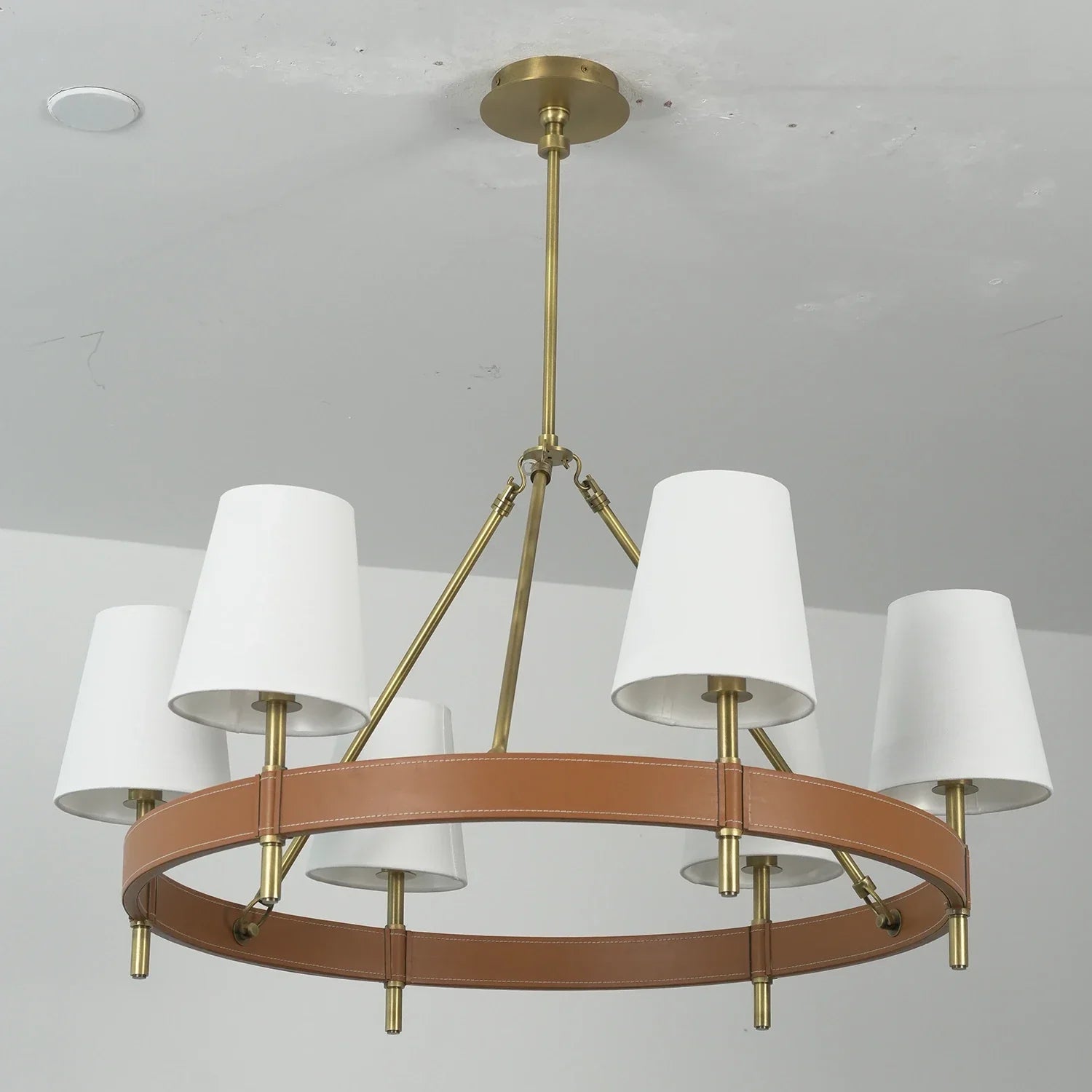 Bramley Leather & Copper Chandelier | wildoxy