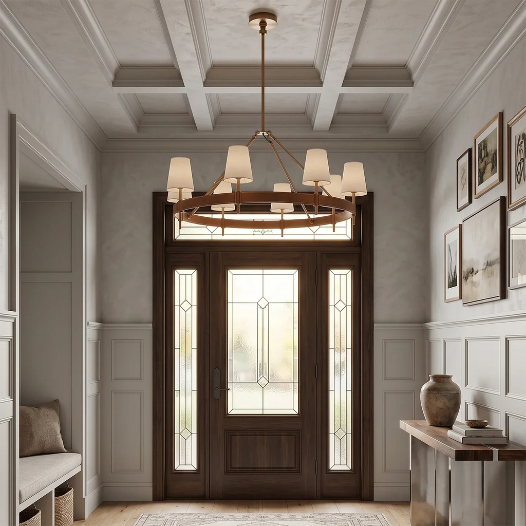 Bramley Leather & Copper Chandelier | wildoxy