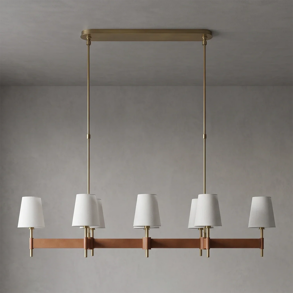 Bramley Leather & Copper Chandelier | wildoxy