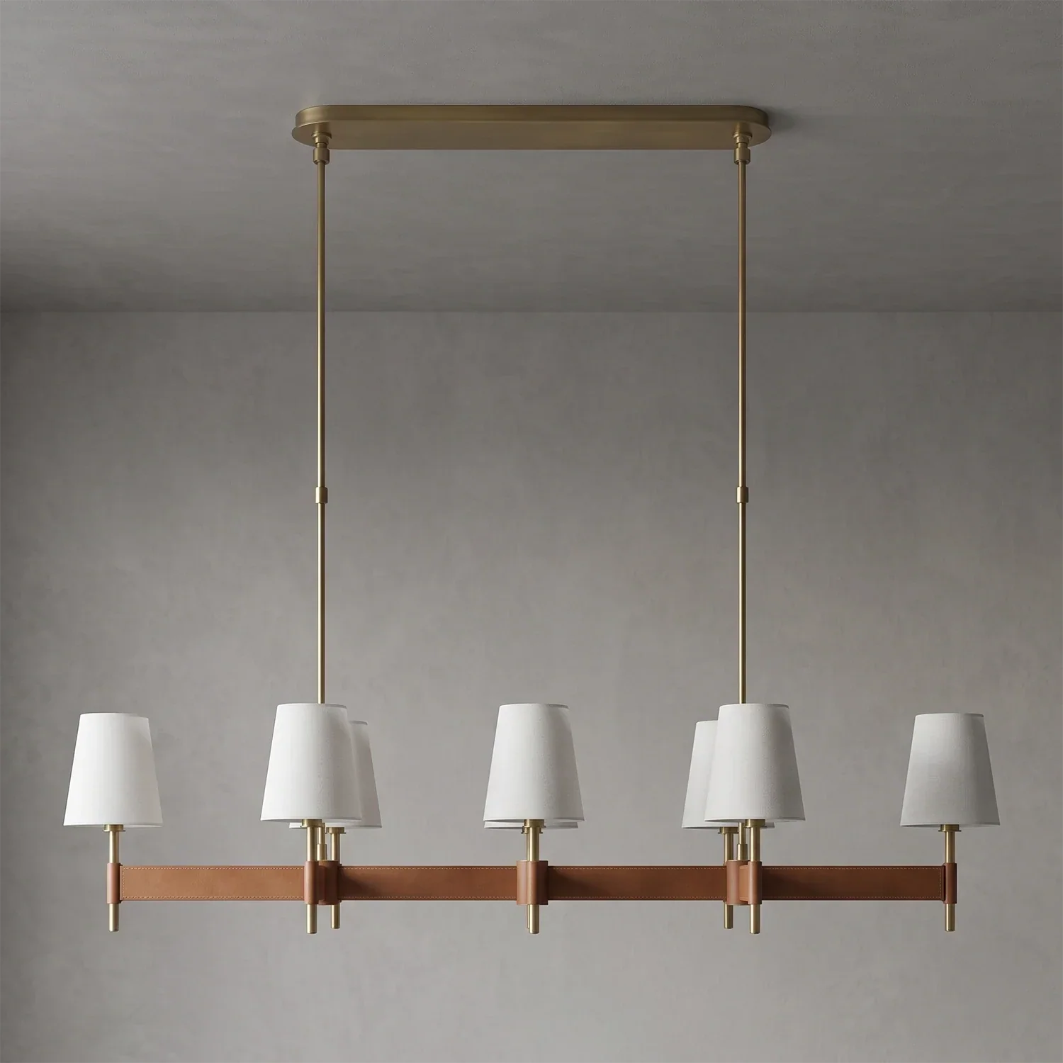 Bramley Leather & Copper Chandelier | wildoxy